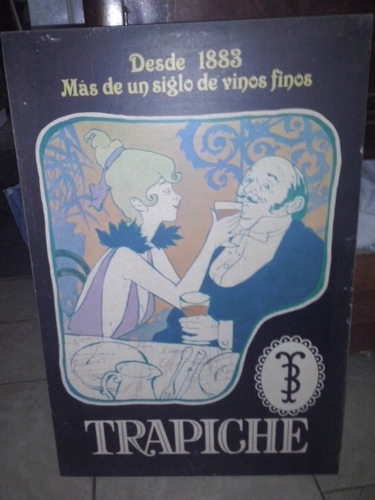  4 Cuadros Antiguos Sobre Madera Vinos Trapiche Precio C/u 