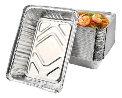 Bandeja Aluminio Descartable F75 18x14x5 X 100u