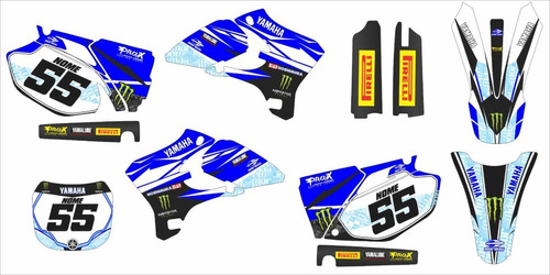 Kit Adesivo Moto Cross Trilha Yz 450f 250 2003 A 2005 Lm266