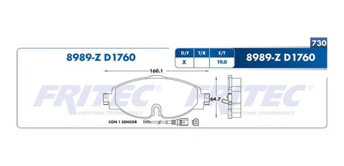 Balatas Delanteras Seat Leon 2014-2019 Fritec