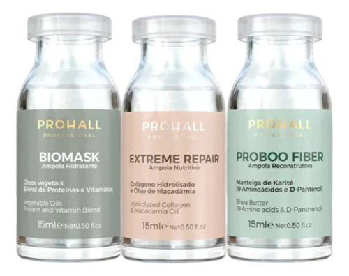 Cronograma Capilar Premium 3 Ampolas 15ml Cada Mais Brindes