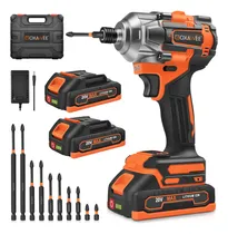 Comprar Goxawee® 1\u002F4INCH 2 Batería 20v Perforación Kit De Taladros Destornillador Atornillador De Impacto Inalámbrico Herramientas Electricas 2000MAH