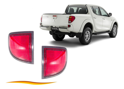 Reflector Parachoque Trasero Para Mitsubishi L200 2007 2015