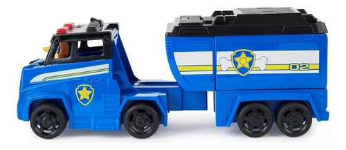 Vehiculo Paw Patrol Chase Big Truck Pups - Rescue Truck Color Azul