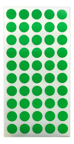 Adesivo Marcador Bolinha Pacote Com 100 Adesivos Cor Verde-escuro