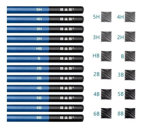 Zhmy Conjunto De Lápis 83pcs Kit De Esboço De Pintura De