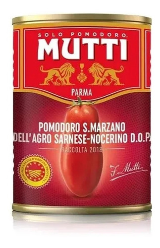 Mutti Tomate Pomodoro San Marzano Pelado 400g Origen Italia