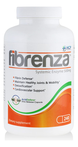 Suplemento Hcp Formulas Fibrenza Systemic Enzyme 240 Cápsula