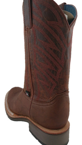 Imagen 4 de 5 de Bota Tipo Rodeo Oval Hombre Marca Justin Color Waxy Brandy