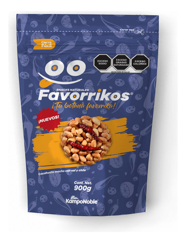 Cacahuates Machos Con Chile De Arbol Favorrikos 900g