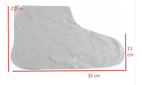 Imagem 2 de 4 de Botinha Plástica Descartável Pedicure Pró Pé 300 Unidade