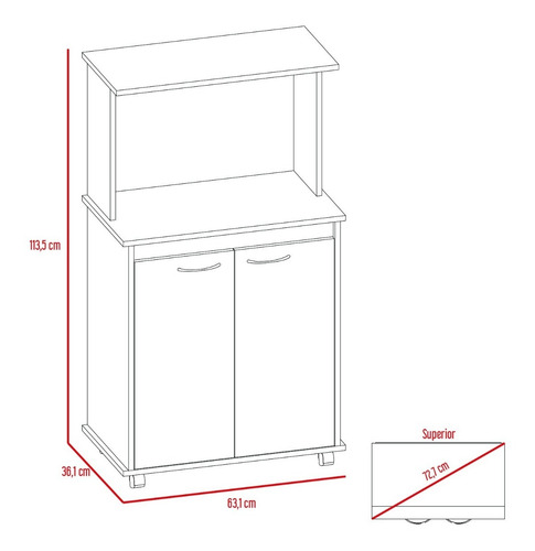 Mueble Microondas + Optimizador - Blanco