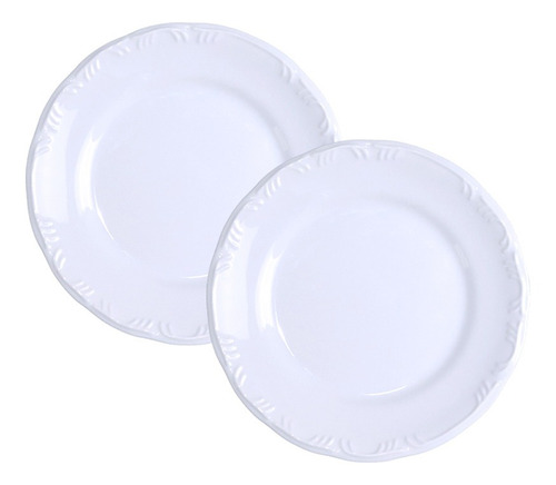 2 Pratos Sobremesa Lanche Porcelana Schmidt Pomerode