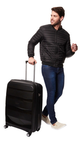 Bolsa de viaje Samsonite Large Spin Air 75/28 Exp, negra, color negro liso