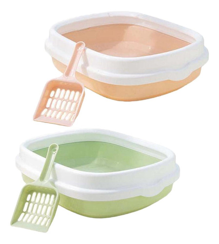 Inodoro Para Gatos Semicerrado De 2 Piezas, Fácil De