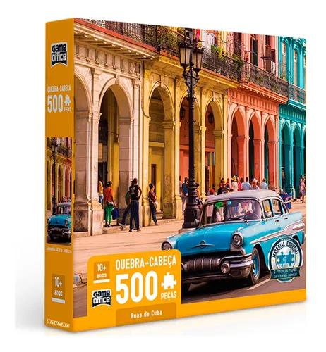 Quebra Cabeça 1000 Peças Carro Antigo Ruas De Cuba Caribe
