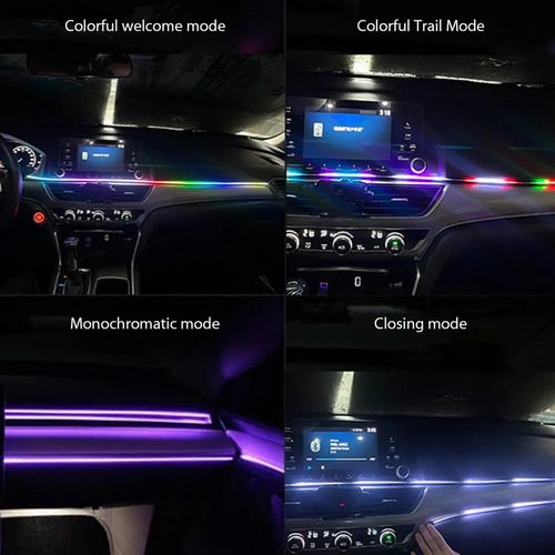 Hilo Led Tablero Luz Rgb Arcoiris Usb +bluetooth Control