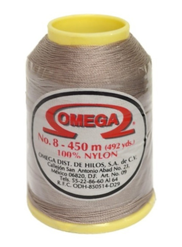 Hilo Omega Nylon No.8 Cono Con 450m Colores A Elegir (15 Pz)