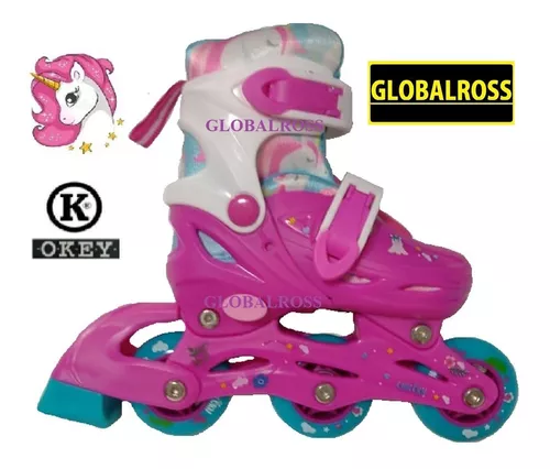 Patines De 4 Ruedas Ajustable Protecciones Juguete Niño Niña Rojo