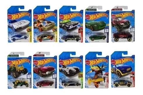 Carrinho Colecionador Hot Wheels Kit C/ 10 Unidades Sortidos