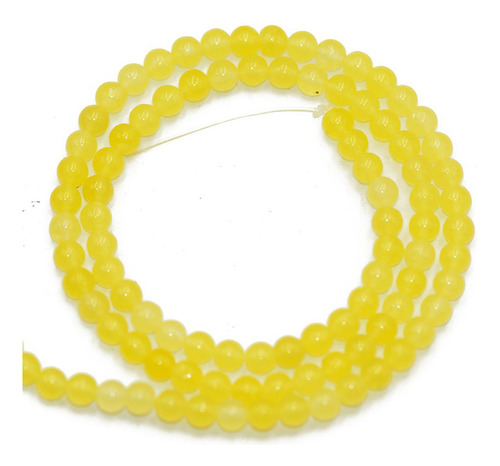 2 X 4mm Amarillo Brillante Piedra Preciosa Del Jade Flojo