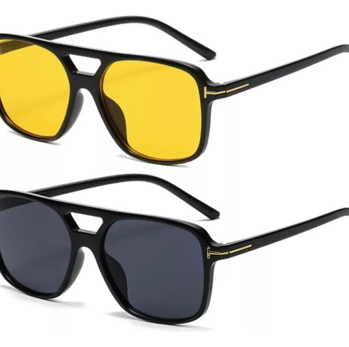 Gafas De Sol Vintage Rectangulares Estilo Retro De Diseñador
