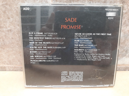 Sade-promise 1996 Original Usado Bom Estado Cd (Usado)