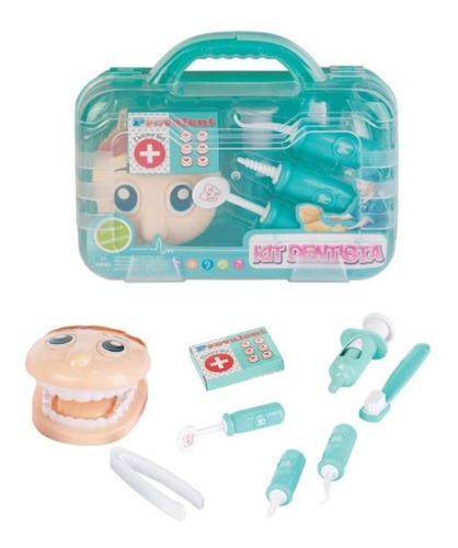 Kit Dentista Infantil Maleta 8 Peças Fenix