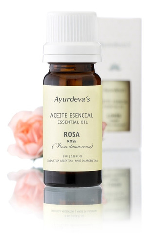 Aceite Esencial Puro Rosa Ayurdeva's 100% Natural