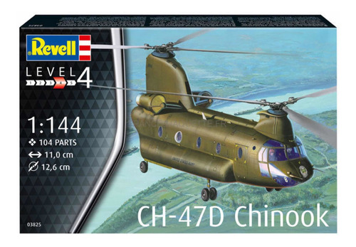 Helicóptero Revell Ch-47d Chinook 3825 Escala 1/144 La Plata