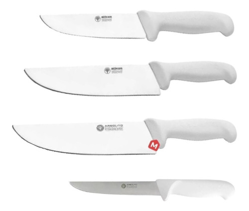 Set Carnicero X 3 Cuchillas + Deposte Arbolito Boker A. Inox