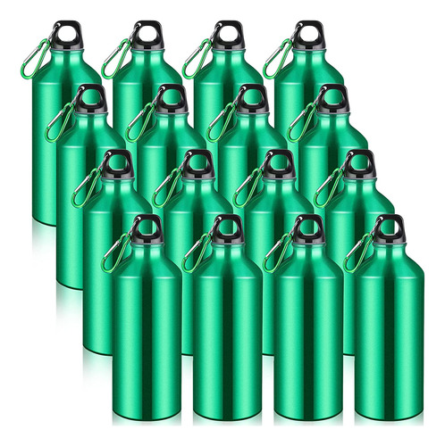 Paquete De 16 Botellas De Agua De Aluminio De 20 Oz, Bl...