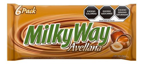 Milky Way,6 Uds Chocolate Relleno Caramelo,nougat&avellana