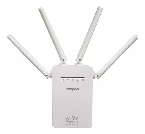 Repetidor Kanji 4 Antenas Kjn-rp4200b Extensor Wifi 220v