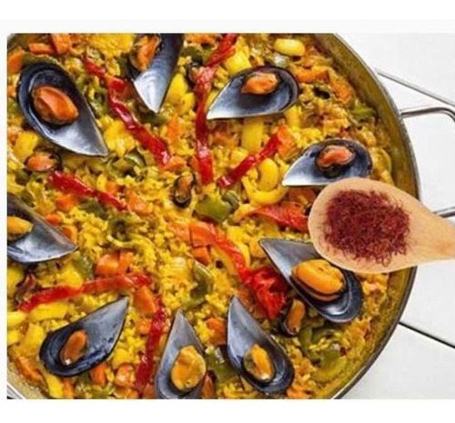 Condimento Con Azafrán Para Paella Sabater 5 Sobres 12 Gr