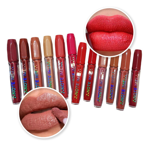 Set De Labiales Liquido Cremoso Mate Labial Tonos Nudes