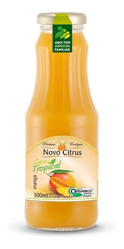 Suco Tropical Orgânico Manga Novo Citrus 300 Ml