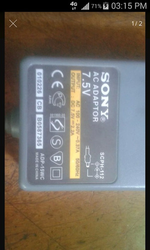 Transformador Voltaje Playstation 1 Psx 7.5v Original (Usado)