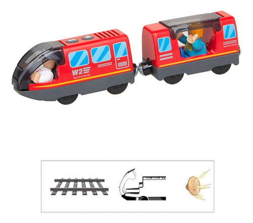 Toys Train, Vía De Tren De Madera, Funciona Con Pilas, Nueva