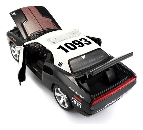 Policía Dodge Challenger Concept 2006 1:18 Maisto Patrulla Blanco/negro