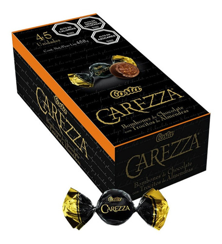 Bombones De Chocolate Carezza 458grs (45 U)