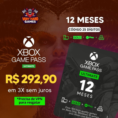 Xbox Game Pass Ultimate 12 Meses