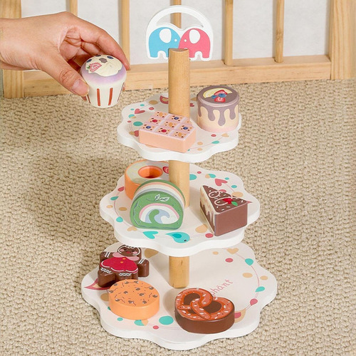 Suporte De Sobremesa De Madeira Playset Brinquedos De