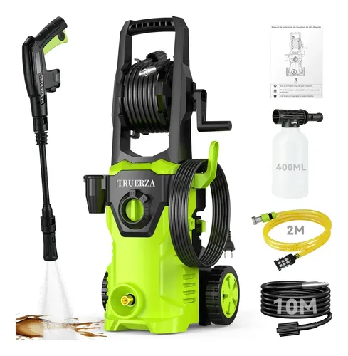 Lavadora de Alta Pressão Truerza Portátil 2100W, Com Mangueira de...