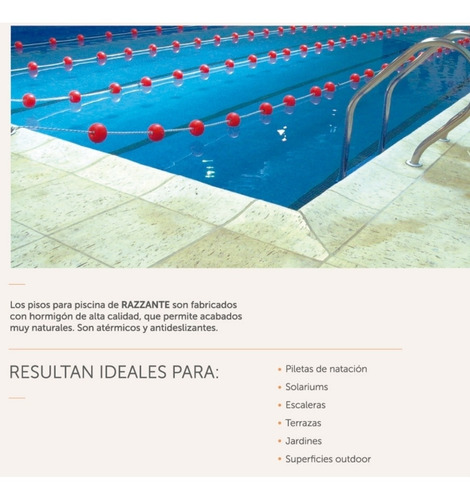 Borde Pileta Piso Atermico Antidelizante Piscina Plano