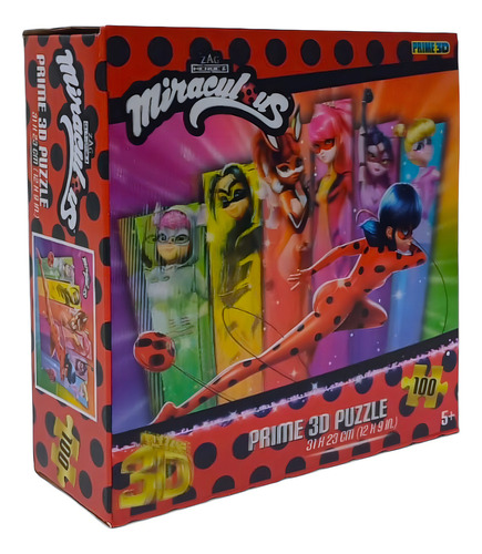 Puzzle Rompecabezas 3d Miraculous Y Sus Amigos 100 Pzs