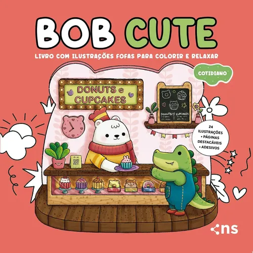 Bob Cute Livro Com 32 Ilustrações Fofas E Originais Para Pintar Páginas ...