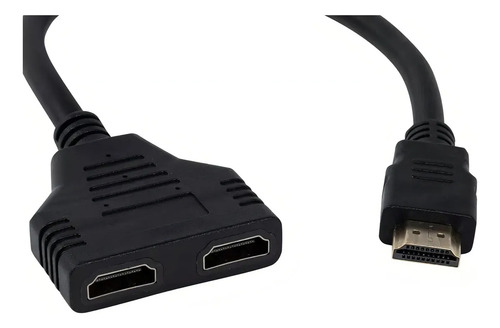 Cabo Hdmi 2x1 Divisor Splitter Duplicador Y 1 Macho 2 Fêmea