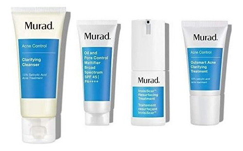 Murad Invisiscar Kit Con Clarifying Cleanser, Tratamiento Re