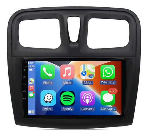 Radio Android Carplay 4+64 Renault Logan Sandero 2015-2023